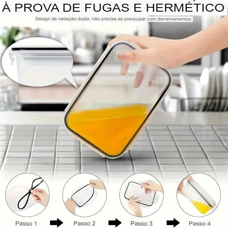 Conjunto de Recipientes de Armazenamento para Cozinha