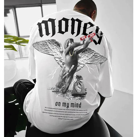 Camiseta Anjo Money Masculina Streetwear Novo