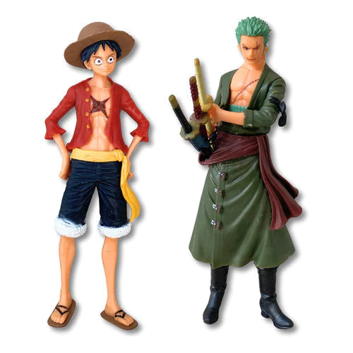 Boneco One Piece De Coleção Luffy E Roronoa Zoro Brinquedo